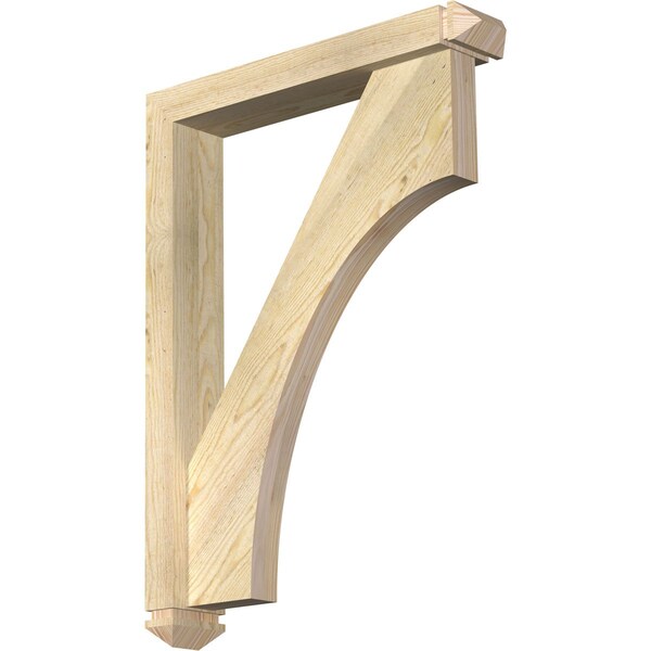 Ekena Millwork Westlake Arts and Crafts Rough Sawn Bracket w/ Offset Brace, Douglas Fir, 4"W x 22"D x 30"H BKT0402X22X30WTL03RDF - main